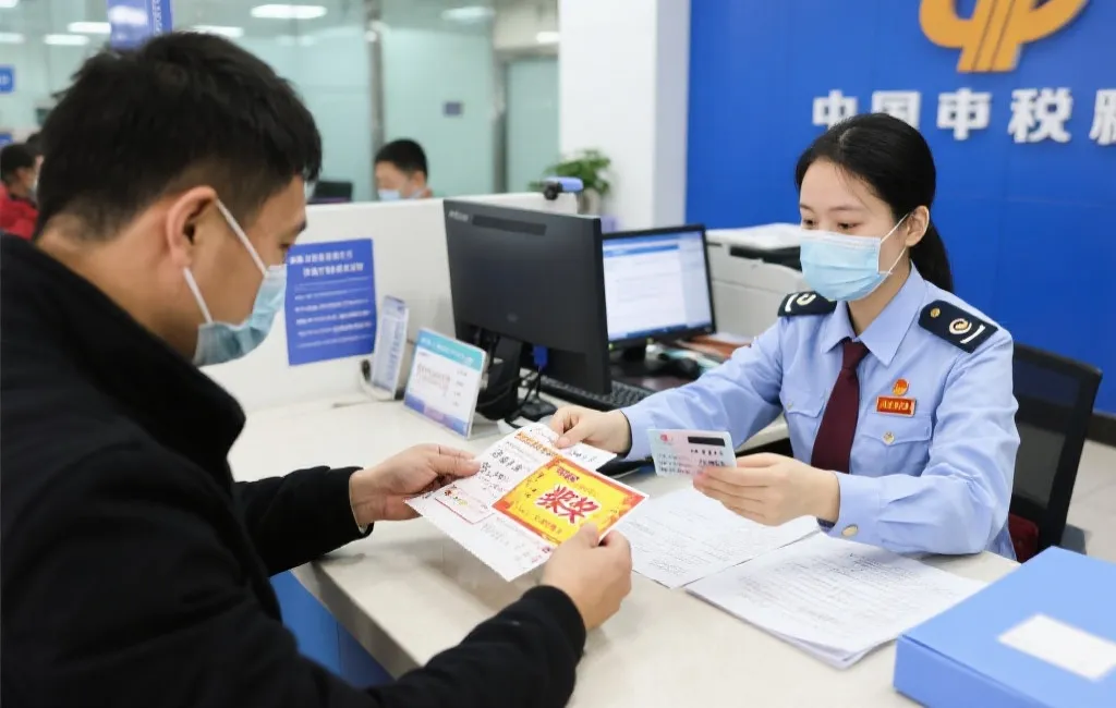 兑奖资料和税务窗口场景